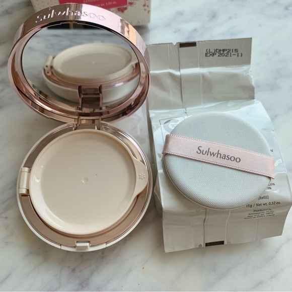 🌟 PRICE FIRM Sulwhasoo Embroidered Sakura Perfecting Cushion Refillable Compact - Picture 7 of 11